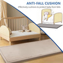 Play Mat for Babies Toddlers,1.3" Thick Elasti-Foam Anti-Fall Cushion Mat for Kids Room,28×72 Bedroom Bedside Rugs,Water-Repellent Soft Coral Velvet,Non-Slip(Beige) by TinyTreasures Baby Boutique