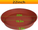 2 Pack of 20 22 inch Plant Saucer (19.1 inch Base), 3.6" Depth Tray, Large Deep Heavy Duty Saucers for Pots, Garden Bird Bath Bowl, Plant Trays for Indoors Outdoor (21", Terracotta) by GreenHaven Gardens