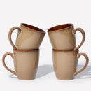 Coffee Mug 16 oz, Ceramic Coffee Mugs Set of 4, Reactive Glaze Mug for Latte/Tea/Cappuccino, Large Stackable Mug Set for Men, Women, Dad, Mom, Dishwasher & Microwave Safe, Brown Yellow by CozyNest Decor