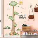3D Cartoon Height Growth Chart for Kids Wall Stickers Removable DIY Jungle Animals and Plants Height Sticker Peel and Stick Sun White Clouds Wall Art Decor for Nursery Kids Bedroom Living Room by TinyTreasures Baby Boutique