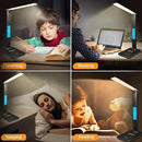 LAOPAO Desk Lamp with Wireless Charger: USB Charging Port, Table Lamp with Clock, Desk Lamps for Home Office College Dorm Room Essentials by CozyNest Decor