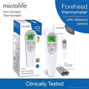 Microlife Non-Contact Forehead Thermometer, Digital Infrared No-Touch Thermometer (for Adults, Kids & Baby), Large Backlit LCD Screen, Fever Alarm, Memories & Instant Accurate Readings by TinyTreasures Baby Boutique