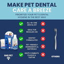 RAD PET - Advanced Pet Dental Hygiene Kit, Vet-Formulated Cat & Dog Tooth Brushing Kit, Complete Oral Care with Cat/Dog Toothbrush and Toothpaste (Enzymatic), Pet Dental Wipes & Water Additive by CozyNest Decor