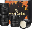 Fall Candle Set | 4 Pack Scented Candles - Autumn Soy Candles for Home Scented, Aromatherapy Gifts for Women, Thanksgiving & Fall Decor - Pumpkin, Apple, Latte & Harvest Scents by CozyNest Decor