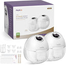 Nuliie Hands-Free Breast Pump, Wearable Breastfeeding Pump 4 Modes 9 Levels with 18/21/24MM Flange, Electric Breast Pump Portable, Replaced Pumping Accessories Included (Ghostwhite, 2 Packs) by TinyTreasures Baby Boutique