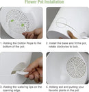 12 inch Large Self Watering Pots for Indoor Outdoor Plants, Flower Plant Pots with Mesh Drainage Holes for Garden House, Plastic Planters with Reservoir for Home, White by GreenHaven Gardens