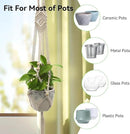 USLAI Macrame Plant Hanger Indoor Outdoor, Up to 4-15 inch Pot, Heavy 20lb Planters, Extra Long Strong Hanging Planter Basket, Boho Home Decor, 41 Inch, Ivory, Set of 2 (POTS NOT Included) by GreenHaven Gardens