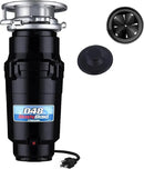 Waste Maid 10-US-WM-048-3B Garbage Disposal Anti-Jam Stainless Steel Food Waste Grinding System, 1/3 HP Compact, Black by CozyNest Decor