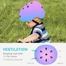 Adjustable Kids Bike Helmet with Knee & Elbow Pads Set, Color Gradient Design for Boys and Girls Aged 3-14+, for Skateboarding, Scooter, Roller & Inline Skating, Longboard by TinyTreasures Baby Boutique