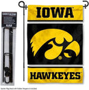 College Flags & Banners Co. Iowa Hawkeyes Garden Flag with Stand Holder by GreenHaven Gardens