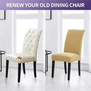Joccun Chair Covers for Dining Room Set of 6,Dining Chair Slipcovers Stretch Dining Room Chair Covers Seat Protector,Washable Parsons Chair Cover for Home,Banquet(Parmesan,6 Pack) by CozyNest Decor