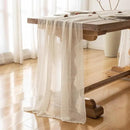 3pcs Ivory Gauze Rustic Cheesecloth Table Runner 120 Inch 10 FT for Wedding Baby Shower Bridal Shower Birthday Engagement Garden Outdoor Party Long Sheer Boho Decorations by CozyNest Decor