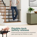Cumbor 2 Pack 29.7-40.6" Baby Gate for Stairs, Mom's Choice Awards Winner-Dog Gate for Doorways, Pressure Mounted Self Closing Pet Gates for Dogs Indoor, Safety Child Gate with Easy Walk Thru Door by TinyTreasures Baby Boutique