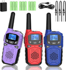 Walkie Talkies for Adults- WokTok Long Range Two Way Radio for Camping Hiking Hand Held Hiking Accessories Camping Gear Xmas Birthday Gift for Kids,SOS Siren,NOAA Weather Alert,3 Radios by TinyTreasures Baby Boutique