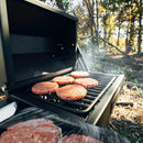 Ash & Ember Park-Style Grill/Smoker, 260 Sq In Charcoal Grill with Cover, 17.5"x11.5" Grate, Side Shelf for Food Prep, Single Post Permanent Park-Style Grill for Outdoor Backyard BBQ by GreenHaven Gardens