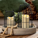 Homemory 6"x3" Outdoor Waterproof Flameless Candles, LED Candles, Battery Operated Candles with Remote and Timers, Electric Fake Plastic Pillar Candles, Ivory White, Set of 2 by CozyNest Decor
