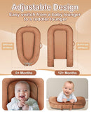 Baby Lounger - Infant Lounger for Newborn 0-24 Months, Pure Cotton Breathable Baby Nest Lounger Cover, Newborn Essentials for Baby Boys & Girls, Co Sleeper Portable Baby Bed for Home and Travel by TinyTreasures Baby Boutique