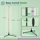FREELICHT Grow Lights for Indoor Plants with Stand, 40W Full Spectrum, 3 Installation Methods, 4FT LED Plant Grow Light with 53'' Height Adjustable Stand for Hydroponic Seeding Indoor Tall Plants by GreenHaven Gardens
