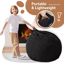 Homguava 2FT Bean Bag Chair,Teardrop Bean Bags Small Beanbag Chair with Memory Foam Filled and Ultra Soft Corduroy Cover for Living Room, Bedroom (Small,Black) by TinyTreasures Baby Boutique