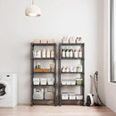 1250 lbs 5 Tier Shelf Metal Storage Shelves Wire Rack Closet Organizers for Garage Kitchen Bathroom Laundry Black 11.8" D x 23.6" W x 59.5" H by CozyNest Decor