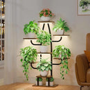 Indoor Plant Stand with Grow Light - 8 Tier Plant Shelf indoor, 43" Corner Stand with Multiple Tiers, Cactus Flower Holder for Living Room, Patio, Hallway by GreenHaven Gardens