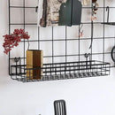 FRIADE Wall Grid Panel Hanging Basket with Hooks,Bookshelf,Display Shelf,Wall Organizer and Metal Shelving for Home Supplies,1 Set of 3 (Black) by CozyNest Decor