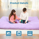 Bmag Giant Bean Bag Chair for Adults, 6FT Bean Bag Chair Convertible Bean Bag Pad, Large Chairs with Memory Foam Filler, Removable Washable Cover for Living Room Bedroom Office - Purple by TinyTreasures Baby Boutique