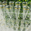 Tableclothsfactory 20 Pack | 3" Clear Acrylic Glass Holder Hooks for Double Side Display On Champagne Rack Stand by CozyNest Decor