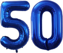 GOER Number 50 Balloons for 50th Birthday Party Decorations,42 Inch Jumbo Foil Helium Balloons for 50th Anniversary (Blue) by TinyTreasures Baby Boutique