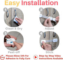 Inaya 12-Pack Child Proof Locks for Cabinet Doors, Drawers, Fridge, Toilet Seat, Dishwasher, Trash Can, Cupboard - 3M Adhesive - No Drilling - Baby Proofing Cabinet Locks by TinyTreasures Baby Boutique