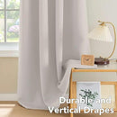 H.VERSAILTEX Blackout Room Darkening Thermal Insulated Grommet Window Curtains for Living Room,Grommet Top,Ivory/Cream Pattern,52x63-inch, Sold by 2 Panels by CozyNest Decor