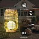 Solar Lantern Outdoor Waterproof，Large Natura Rattan Solar Lantern Hanging with Handle, Solar Powered Decorative Table Lamp for Gardens ，Patio,Yard,Porch,Trees,Lawn,Pathway Home Decoration，12Inch by GreenHaven Gardens