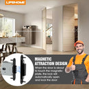 Magnetic Auto-Lock Invisible Door Lock - Single-Sided Hidden Design, Hidden Handle & Mini Keyhole, Aluminum Alloy for Bookshelf Doors/Invisible Doors/Secret Rooms (1, Black) by TinyTreasures Baby Boutique