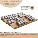Bamboo Spice Rack Drawer Organizer - 8 Pieces Set- 11" Wide Per Piece - Combine Pieces Into 22" Wide Rack (11" or 22") by CozyNest Decor