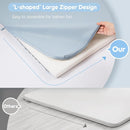 Stylish Padded Baby Play Mat for Your Boy or Girl - Extra Thick & Super Soft Vegan Leather Floor Mat Creates A Safe Play Area for Little Ones - Blue by TinyTreasures Baby Boutique
