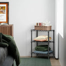 750 lbs 3 Tier Shelf Metal Storage Shelves Wire Rack Closet Organizers with PP Board for Garage Kitchen Bathroom Laundry Black 11.8" D x 21.7" W x 28.6" H by CozyNest Decor