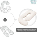 MOON PARK Pregnancy Pillows for Sleeping - U Shaped Full Body Maternity Pillow with Removable Cover - Support for Back, Legs, Belly, HIPS - 57 Inch Pregnancy Pillow for Women - Ivory by TinyTreasures Baby Boutique