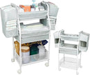 Moteph Rolling Utility Cart with Side Storage - Diaper Organizer, Nursery Essentials, and Craft Organizer (with_Side_Storage) by CozyNest Decor