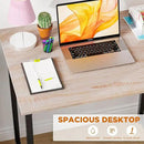 PayLessHere | 32 Inch Computer Desk | Nature | Office Desk with Metal Frame, Adjustable Feet | Water-Resistant, Scratchproof Surface | Sturdy Writing Table for Home Office or Study | Pack of 1 by CozyNest Decor