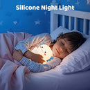 Axolotl Alarm Clock with Night Light for Kids, Rechargeable Silicone Lamp Time to Wake Clock Cute Animal Tabletop Lamp, Perfect Sleep Companion for Boys Girls, White by TinyTreasures Baby Boutique