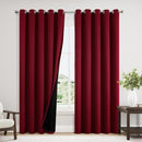 ChrisDowa 100% Blackout Curtains 84 inch Long for Bedroom with Black Liner, Extra Wide 2 Thick Layers Total Blackout Thermal Insulated Grommet Window Curtains 2 Panels Set (Burgundy, 60 x 84 Inch) by TinyTreasures Baby Boutique
