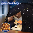 Sumbababy Large Teepee Tent for Kids: with Star Lights - Tent for Toddler Indoor Kids Teepee Tent for Boys & Girls - Toddler Play Tent Inside Canopy Bed for Playroom Gift Toys (Black Galaxy) by TinyTreasures Baby Boutique