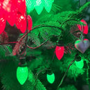 2-Pack C9 Christmas String Lights, 100LED 66FT Waterproof Connectable Green Wire, Plug in Led Outdoor/Indoor Fairy String Lights, for Xmas Tree Garden Patio Wedding Party Decorations (Red and Green) by GreenHaven Gardens