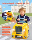 VEVOR Engine Toy, 60 Pieces, Kids Mechanic Car Repair Set with Removable Parts, Lights and Sounds, Steering Wheel and Horn, Kids Mechanic Workshop Set for Toddler Ages 3 Years and Up, Yellow by TinyTreasures Baby Boutique