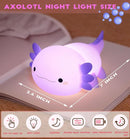 DREAMING MY DREAM Axolotl Night Light for Kids,Cute Axolotl Gifts lamp Rechargeable Light Table Bedside Lamp,LED Animal Silicone Nursery Night Lamp Cute Room Decor for Kids Girls Boys by TinyTreasures Baby Boutique
