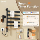ENZE Smart Rotating Heated Towel Rack for Bathroom, Wall-Mounted Electric Towel Dryer with Swivel Bars, Smart Timer, Low Carbon Steel, IPX5, Plug-in/Hardwired, Towel Warmer with Wi-Fi App Control by TinyTreasures Baby Boutique