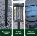 EcoGreen Outdoor Pathway Solar Light, 4pcs Pack,Garden Patio Balcony Walk Way Lights, Aluminum Leg, 5000K Daylight, IP65 Waterproof, 2.44*13.4in by CozyNest Decor
