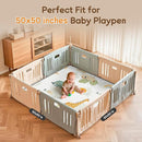 Foldable Baby Play Mat, Waterproof Playmats for Babies and Toddlers Kids, Safe Foam Playmat for Tummy Time, 50x50 Playpen Mat, Reversible Portable Baby Floor Mat for Infant, Toddler, Giraffe by TinyTreasures Baby Boutique
