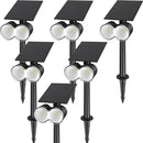Barrina Solar Spotlights Outdoor Waterproof, 360° Horizontal Adjustable Outdoor Solar Spot Lights, 6500k 3 Modes, 24 LEDs Solar Powered Landscape Lighting for Garden Yard Pathway, Auto On/Off, 6 Pack by GreenHaven Gardens