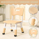 Height-Adjustable Kids Table and Chairs, 31.5''L x 23.6''W Toddler Table and 4 Chairs Set with Anti-Slip Foot Covers, Children Activity Table for Ages 2-10, Graffiti Desktop by CozyNest Decor